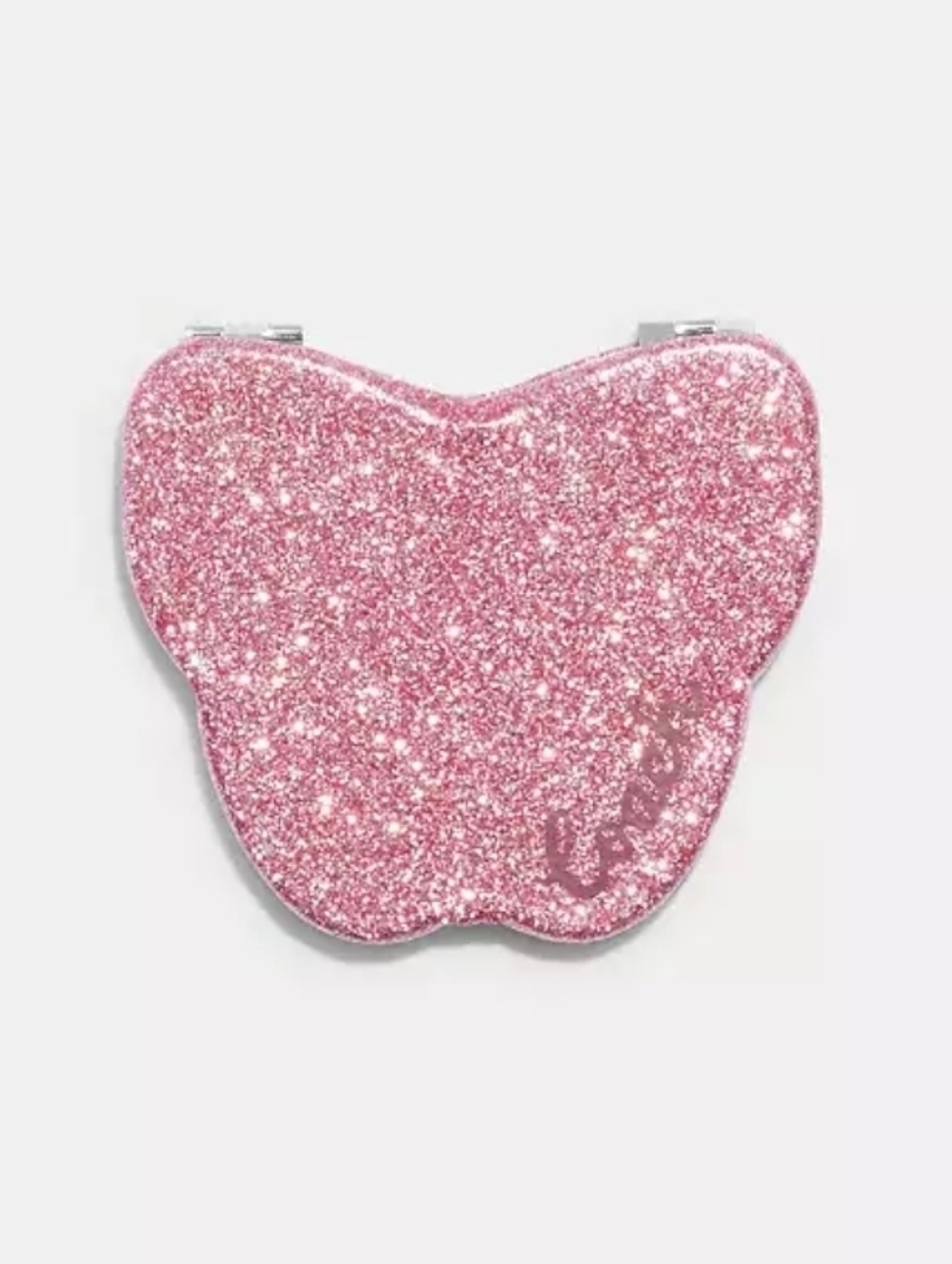 Coach - Pink Glitter Butterfly Compact Mirror